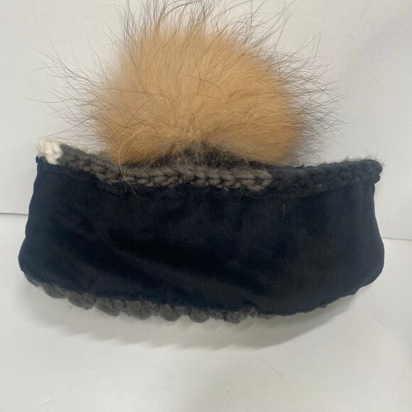 Bula Hat Crochet Knit Beanie Faux Fur Pom Pom Winter Ski Outdoor - Picture 13 of 14
